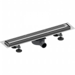 Du&scaron;o latako komplektas 2 in1 su dvipusėmis grotelėmis steel/plate 900mm Tece Linus 15103090