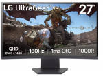 LCD Monitor|LG|27GS60QC-B|27 |Gaming/Curved|Panel VA|2560x1440|16:9|180 Hz|Matte|1 ms|Tilt|Colour Black|27GS60QC-B
