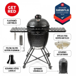 Kamado tipo keraminė kepsninė GET RED 22 56cm