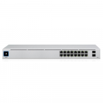 Switch|UBIQUITI|USW-16-POE|Type L2|Desktop/pedestal|Rack|16x10Base-T / 100Base-TX / 1000Base-T|2xSFP|PoE ports 16|PoE+ ports 8|18 Watts|USW-16-POE