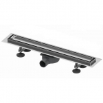Du&scaron;o latako komplektas 2 in1 su dvipusėmis grotelėmis steel/plate 800mm Tece Linus 15103080
