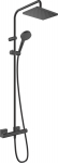 Termostatinė du&scaron;o sistema Hansgrohe Vernis Shape 230 1 Jet 26286670, juoda matinė