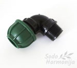 PP Alkūnė 25mm vamzdžiui ir 1&rdquo; i&scaron;orinis sriegis