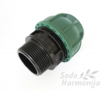PP Sujungimas 40mm vamzdžiui ir 1&frac12;&rdquo; i&scaron;orinis sriegis