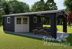 Sodo namelis su veranda Groningen 40mm