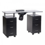Manikiūro stalas su dulkių sutraukėju BD-3425-1+P, juodas