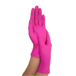 Vienkartinės nitrilinės pir&scaron;tinės Nitrylex Magenta, M dydis, 100 vnt