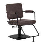 Kirpyklinė kėdė Gabbiano Katania Loft Old Leather, tamsiai ruda