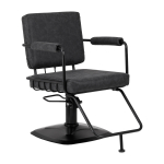 Kirpyklinė kėdė Gabbiano Katania Loft Old Leather, juoda