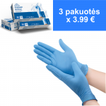 Vienkartinės nitrilinės pir&scaron;tinės Blue, M dydis, 3 pakuotės x 100 vnt