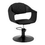 Kirpyklinė kėdė Hair System Halo, juoda-juoda