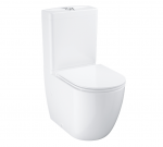 WC with QR/SC Slim seat and cover BauCeramic rimless, universal outlet, bottom inlet, white KK BAUCERAMIC FL