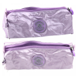 Violetinis vienos sekcijos mokyklinis penalas, 21.5 x 7 cm