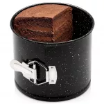 Atsegama kepimo forma su granitine danga ir auk&scaron;tais kra&scaron;tais, juoda, 14 &times; 14 &times; 12 cm