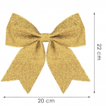Kalėdinis kaspinas eglutei Springos 22 cm auksinis