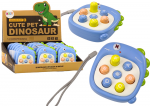 Ki&scaron;eninis žaidimas &bdquo;Whack A Mole&ldquo; su raidėmis, dinosauro formos, mėlynas