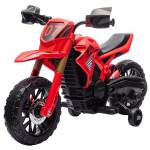 Vaiki&scaron;kas elektrinis motociklas raudonas