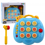 Interaktyvus žaidimas vaikams &bdquo;Kiaulių gaudymas&ldquo; su plaktuku, mėlynas, 21x21x5,5 cm