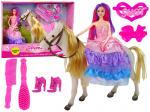 Princesės lėlė su baltu poniu Lean Toys
