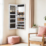 Papuo&scaron;alų spintelė su LED ap&scaron;vietimu, užrakinama