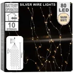 &Scaron;viesos užuolaida 80 LED 75 cm