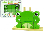 Kūrybinis 3D varlių galvosūkis vaikams Lean Toys, žalias