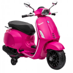 Vaiki&scaron;kas elektrinis motociklas, licencijuotas Vespa, rožinis, 107 &times; 47 &times; 73 cm