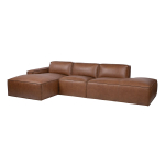 Kampinė sofa , kairinė, ruda, 302 &times; 156/92 &times; 72 cm