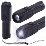 Žibintuvėlis LED su reguliuojamu priartinimu ir USB įkrovimu, 3 &scaron;viesos režimai, juodas