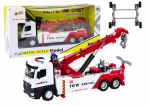 Žaislinis sunkvežimis su kranu, garsais ir &scaron;viesomis Lean Toys