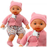 Lėlė kūdikiui su megztuku ir čiulptuku, 40 cm