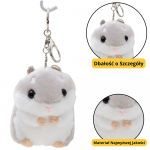 Pliu&scaron;inis raktų pakabukas žiurkėnas pilkas 10 cm