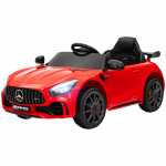 Vaiki&scaron;kas elektrinis automobilis Mercedes raudonas