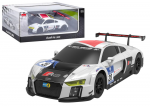 Nuotoliniu būdu valdomas sportinis automobilis AUDI R8 LMS 1:24, baltas ir juodas