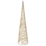 &Scaron;viečianti kalėdinė eglutė su 40 LED, auksinė, 80 cm
