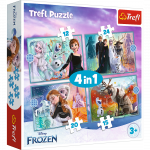 Puzzle 4-in-1 (12, 15, 20, 24) - Stebuklingas Frozen pasaulis