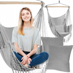 Pilkas brazili&scaron;kas hamakas-kėdė 130x97 cm