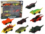 Spyruoklinių automobilių - dinozaurų rinkinys Lean toys, 8 vnt.