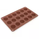Silikoninė kepimo forma, 18 ertmių, ruda, 27,5 &times; 17 &times; 1 cm
