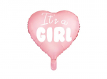 PartyDeco Folijos balionas, 45 cm, &scaron;viesiai rožinis / It`s a Girl