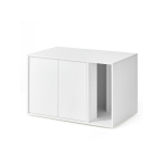 Katės tualeto baldas su stumdomomis durimis, 80x50x50 cm