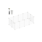 Gyvūnų aptvaras i&scaron; metalo 123 x 63 x 41 cm baltas