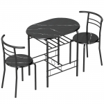 Valgomojo stalo komplektas 80x52x76 cm 3 vnt.