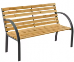 Sodo suoliukas Lean i&scaron; medžio ir metalo su atlo&scaron;u, 125x73x53 cm
