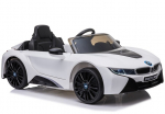 Baltas elektrinis automobilis vaikams BMW i8 Coupe