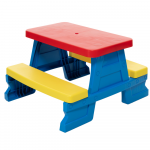 Lauko staliukas su suolais mėlynas