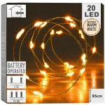 Kalėdinė LED lempučių girlianda 20 LED, auksinė, 95 cm