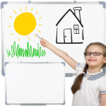 Magnetinė lenta su aliuminiu rėmu 90x60 cm