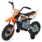 Vaiki&scaron;kas elektrinis motociklas oranžinis