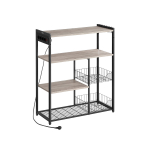 Virtuvinis stelažas medžio plok&scaron;tės ir plieno 35x80x93,5 cm